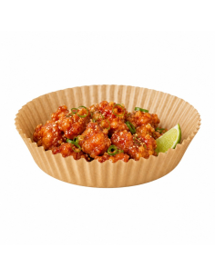 100Pcs - Moule à friture rond kraft sans trous  H45mm 2