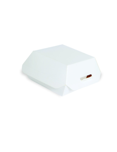 25 Pcs - Mini boîte burger carton blanc - 9,8 cm x 9,5 cm, Hauteur: 5 cm