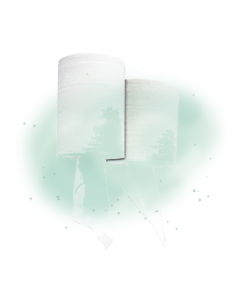 6 Pcs - Bobine d'essuyage blanc 2 plis - Diam: 20 cm, 21 x 19 cm 2