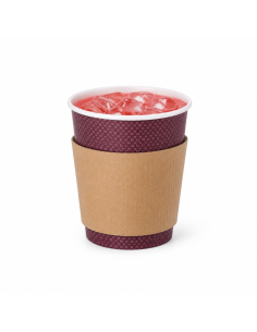 100 Pcs - Gobelet carton brun ondulé - 11 x 11 cm, Hauteur: 5,6 cm 2