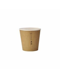 50 Pcs - Gobelet Carton "Nature Cup" - 120 ml, Diam: 6,2 cm, Hauteur: 6 cm