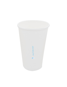 50 Pcs - Gobelet en carton blanc AirCup - Ø62 mm, H60 mm, volume idéal pour boissons