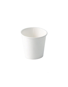 50 Pcs - Gobelet carton blanc AirCup - Ø62 mm x 46 mm x 62 mm