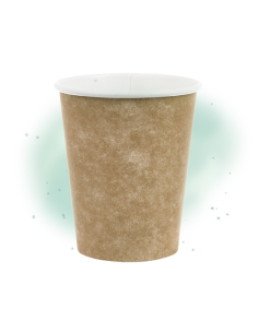 50 Pcs - Gobelet Imprimé Blanc Kraft - 340 ml, Hauteur: 11,1 cm, Diam: 8,8 cm 2
