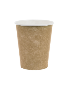 50 Pcs - Gobelet Imprimé Blanc Kraft - 340 ml, Hauteur: 11,1 cm, Diam: 8,8 cm