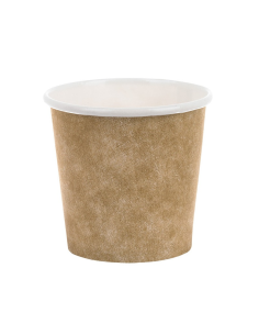 100 Pcs - Gobelet Blanc Imprimé Kraft - 120 ml, 6,2 cm, 4,7 cm, Hauteur: 6 cm