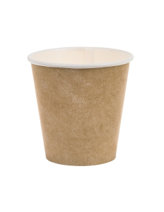 50 Pcs - Gobelet Blanc Imprimé Kraft - 180 ml, Hauteur: 8 cm, Diam: 5.2 cm