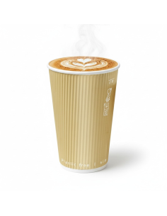 25 Pcs - Gobelet carton double paroi "Rippley" - 350 ml, Hauteur: 11 cm, Diam: 9 cm 2