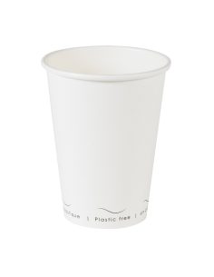 50 Pcs - Gobelet carton blanc Eden - Ø90 mm, Hauteur: 110 mm, sans plastique