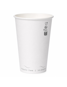 50 Pcs - Gobelet carton Eden blanc - Ø62 mm, Hauteur: 62 mm, sans plastique