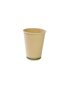 50 Pcs - Gobelet beige en carton bambou - Ø90mm, Hauteur: 110mm, Sans plastique