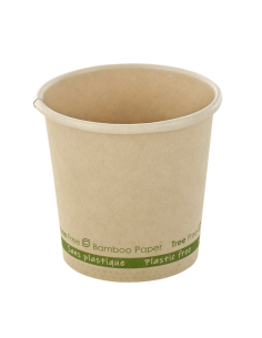 50 Pcs - Gobelet en carton fibre de bambou - Ø62mm, Hauteur: 60mm, sans plastique