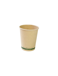 50 Pcs - Gobelet en carton beige - Ø80 mm, Hauteur: 92 mm, sans plastique