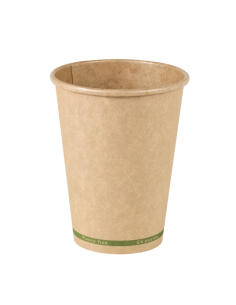 50 Pcs - Gobelet en carton kraft "Zen" - Ø90 mm, Hauteur: 110 mm, sans plastique