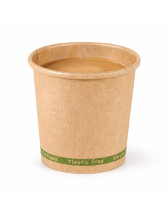 50 Pcs - Gobelet en carton kraft brun "Zen" - Ø62 mm, Hauteur: 60 mm, 100% sans plastique 2