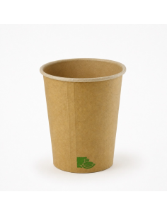 50 Pcs - Gobelet carton kraft Zen - Ø62 mm, Hauteur: 60 mm, Écologique