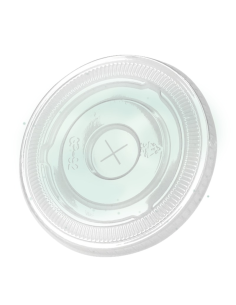 100 Pcs - Couvercle PET transparent plat - Diam: 8 cm, Forme avec croisillon 2