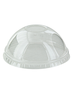 100 Pcs - Couvercle PET transparent dôme - Diam: 9 cm, Hauteur: 3 cm