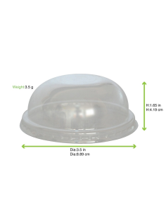 100 Pcs - Couvercle PET transparent dôme - Diam: 9 cm, Hauteur: 3 cm 2