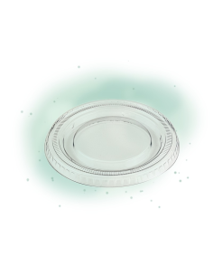 100 Pcs - Couvercle PET transparent plat - Diam: 9,2 cm x 0,8 cm 2