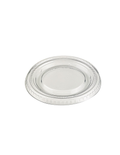 100 Pcs - Couvercle PET transparent plat - Diam: 9,2 cm x 0,8 cm