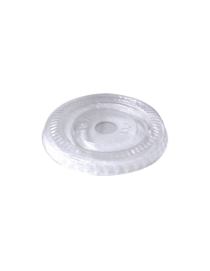 50 Pcs - Couvercle PET transparent plat - Diam: 9,5 cm x 9,5 cm