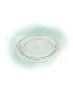 100 Pcs - Couvercle PET transparent plat - Diam: 9,8 cm x 1 cm 2