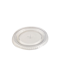100 Pcs - Couvercle PET transparent plat - Diam: 9,8 cm x 1 cm
