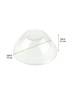 50 Pcs - Couvercle PET transparent dôme - Diam: 7,7 cm, Hauteur: 3,7 cm 2