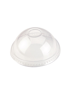 100 Pcs - Couvercle PET transparent dôme - Diam: 9,8 cm, Hauteur: 4,5 cm