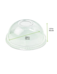 100 Pcs - Couvercle PET dôme transparent - Diam: 9,8 cm, Hauteur: 4,5 cm 2