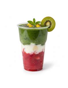 50 Pcs - Pot dessert PET "FINESSE" - 350 ml, Diam: 7,7 cm, Hauteur: 12,17 cm 2