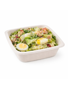 100 Pcs - Barquette scellable pulpe laminée PLA "Gastronorme" - 850 ml, 17,6 x 16,2 x 4,5 cm 2