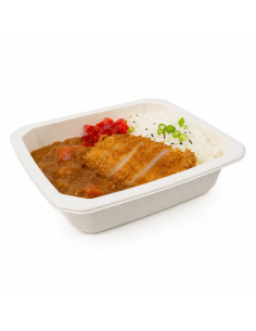 100 Pcs - Barquette scellable pulpe laminée PLA "gastronorme" 1/6 176x162mm H45mm 850ml 2
