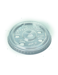 100 Pcs - Couvercle PLA plat transparent LGC9/10 - Diam: 7,8 cm 2