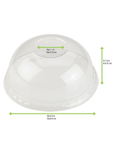 50 Pcs - Couvercle PLA transparent dôme - Diam: 9,6 cm, Hauteur: 5 cm 2