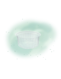 1000 Pcs - Coupe plastique transparent Diamond - 200 ml, Hauteur: 45 mm 2