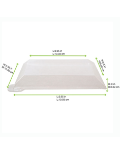 25 Pcs - Couvercle plastique PET Klarity - 10 x 10 cm x 1,6 cm 2
