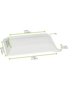 50 Pcs - Couvercle PET "Klarity" - 18 x 13 cm, Hauteur: 3 cm 2