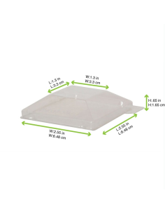 50 Pcs - Couvercle PET "Klarity" - 6,5 x 6,5 cm, idéal pour vos contenants horeca 2