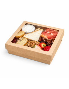 50 Pcs - Boîte carrée carton "Kray" - 1000 ml, 20,5 cm x 20,5 cm, Hauteur: 4 cm 2