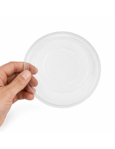 50 Pcs - Couvercle PET transparent rentrant - Hauteur: 13 mm, Design pratique 2