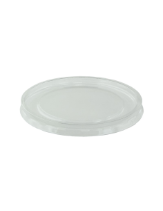 50 Pcs - Couvercle PET plat transparent - Diam: 11,5 cm, Hauteur: 7,4 cm