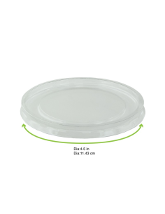 50 Pcs - Couvercle PET plat transparent - Diam: 11,5 cm, Hauteur: 7,4 cm 2