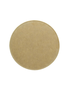 50 Pcs - Couvercle plat brun en carton kraft - Ø74 mm, Hauteur: 8 mm