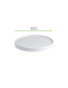 50 Pcs - Couvercle plat en carton blanc - Ø62 mm, Hauteur: 10 mm, sans plastique 2