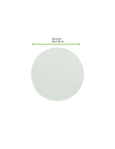 50 Pcs - Couvercle carton plat blanc - Ø74 mm, Hauteur: 12 mm, sans plastique 2