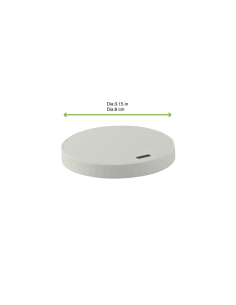 50 Pcs - Couvercle plat en carton blanc - Ø80 mm, Hauteur: 10 mm, sans plastique 2