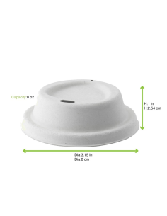 100 Pcs - Couvercle dôme brun avec bec verseur - Ø80 mm, Hauteur: 23 mm 2