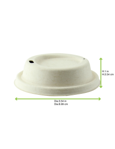 100 Pcs - Couvercle pulpe dôme brun - Diam: 9 cm, Design avec bec 2